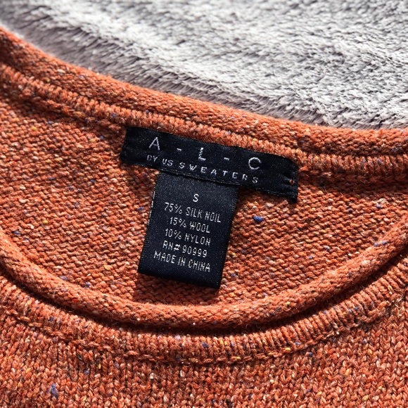 A.L.C Sweater Crew Neck pullover sweater burnt orange - Picture 3 of 4